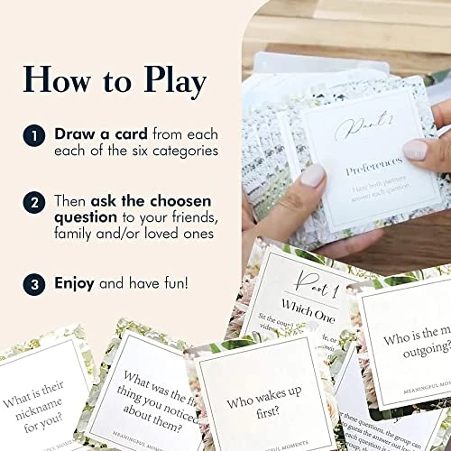 Live Deeply - Engaged Engagement Card Game, Fun Card Games For 4 Or More Players, For Picnics, Engagement Parties And More, Bridal Shower Games, Bridal Or Engagement Gift, 60 Conversation Cards 3 Live Deeply - Engaged Engagement Card Game, Fun Card Games For 4 Or More Players, For Picnics, Engagement Parties And More, Bridal Shower Games, Bridal Or Engagement Gift, 60 Conversation Cards - Image 3