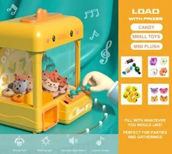 Cxjoigxi Mini Claw Machine For Kids Adults With Prizes,Volume Control And 60 Seconds Countdown,2 Power Supply Modes,Gumball Candy Vending Machines Toys For 4-7 8-12 Year Old Boy Girl Gift Ideas-Duck -Classic Board Game Shop 51wDu1xkJSL