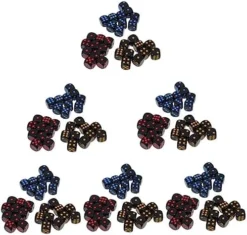 SAFIGLE 15 Sets 30pcs Regular Point Dice Colored Dice Role Playing Dice Black Decor Party Game Dice Mini Dice Teaching Math Dice Party Game Dot Dices Dice Game Playing Props Dice Props Toy -Classic Board Game Shop 51wKXsoXMwL. AC