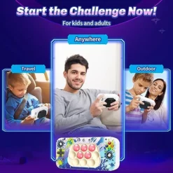 Pop Toys For Kids Adults, Electronic Fidget Light-up Sensory Games Travel Handheld Game Bubble Birthday Gifts For Age 8 9 10-12-18 Year Old Girl Boys (Blue) -Classic Board Game Shop 51x00PYaQ4L