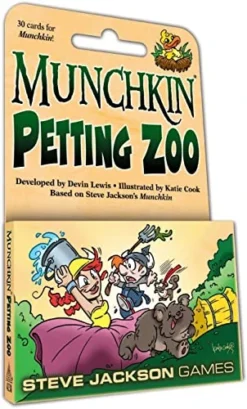 Steve Jackson Games Munchkin Petting Zoo Card Game (Mini-Expansion) | 30 Cards | Adults, Kids, & Family Game | Fantasy Adventure Roleplaying Game | Ages 10+ | 3-6 Players | Avg Play Time 120 Min