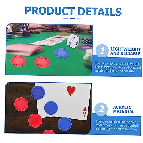 HOLIDYOYO Dice Game Chip 2 Sets Game Dice For Women Classic Center Right Dice Game Dice Set Right Left Center Game Dice Cool Gadgets For Teens Dice Games For Dice Games For Families Chip 4 HOLIDYOYO Dice Game Chip 2 Sets Game Dice For Women Classic Center Right Dice Game Dice Set Right Left Center Game Dice Cool Gadgets For Teens Dice Games For Dice Games For Families Chip - Image 4