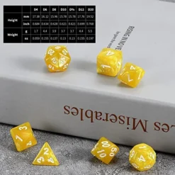 Dice Dagger With 7PCS D20 Dice Dungeons And Dragons Dice Set DND Dice Holder Polyhedral Dice Gift Sword D&D Dice Scabbard Dice Box Sword Dagger Polyhedral Dice Storage Yellow Scabbard Green Dice -Classic Board Game Shop 51xS0zIunqL