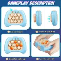 Zetawatt Quick Push Game For Kids 8-12,Pop Sensory Fidget Toys For Kids 6-12,Birthday Gifts For Boys And Girls - Light Blue -Classic Board Game Shop 51ygpSUYvJL