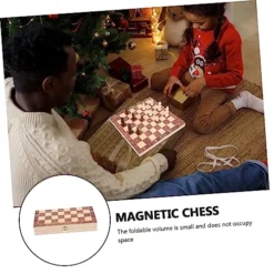 SAFIGLE 1 Set Magnetic Chess Folding Chess Toy Chess Checkers Puzzle Magnetic Chess Chinese Checkers Magnetic Toys For Kids Large Chess Board Folding Magnetic Chess Wooden Chess Plaything 7 SAFIGLE 1 Set Magnetic Chess Folding Chess Toy Chess Checkers Puzzle Magnetic Chess Chinese Checkers Magnetic Toys For Kids Large Chess Board Folding Magnetic Chess Wooden Chess Plaything -Classic Board Game Shop 51yyaO3shLL