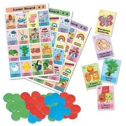 More Fiesta Bilingual Bingo Game Set In English And Spanish, Mexican Bingo For 10 Players - 10 Boards, Full Deck Of Cards And Chips