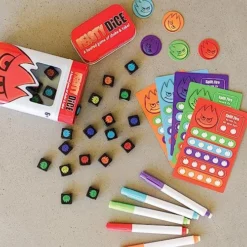 MindWare Feisty Dice Tin - Ages 6 And Up -Classic Board Game Shop 61UjRDYSzvL