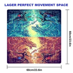 Sabermaster Card Rubber Mat - 2 Player, Square Playmat For Gamer 60x60cm/23.6x23.6inch (9)