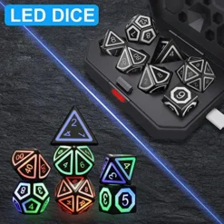 Dungeons And Dragons Dice Set Rechargeable DND Dice With Charging Box For MTG,Role Playing Table Games, RPG Polyhedral Dice Set -Classic Board Game Shop 61ks4YVyTgL