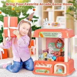Mini Claw Machine For Kids 4-8|Rabbit Electronic Arcade Game Indoor Toy For Tiny Stuff Small Fun Cool Things|Vending Machine Candy Grabber Coins Pusher,Great Birthday Gift For 6 7 8 9 Year Old Girls -Classic Board Game Shop 61qdChh7i9L